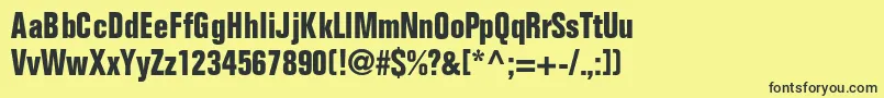 FoldmdrncondbNormal Font – Black Fonts on Yellow Background