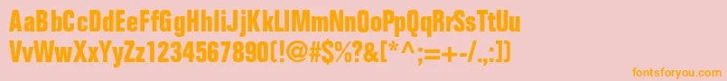 FoldmdrncondbNormal Font – Orange Fonts on Pink Background