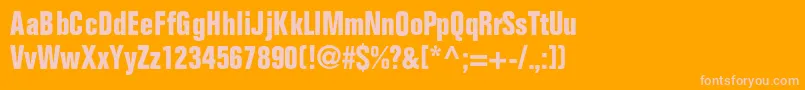 FoldmdrncondbNormal Font – Pink Fonts on Orange Background