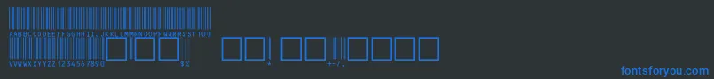 V100002 Font – Blue Fonts on Black Background