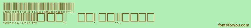 フォントV100002 – 緑の背景に茶色のフォント