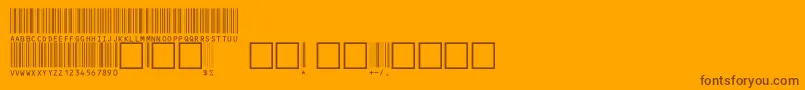 Шрифт V100002 – коричневые шрифты на оранжевом фоне