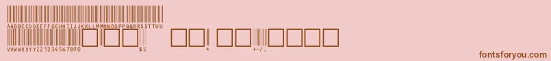 V100002 Font – Brown Fonts on Pink Background