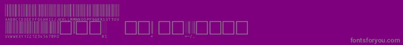 V100002 Font – Gray Fonts on Purple Background