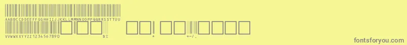 V100002 Font – Gray Fonts on Yellow Background