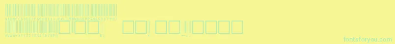 V100002 Font – Green Fonts on Yellow Background