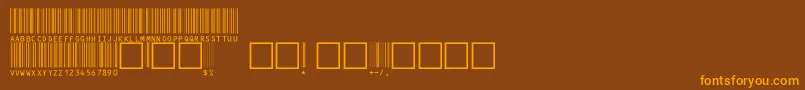 V100002 Font – Orange Fonts on Brown Background