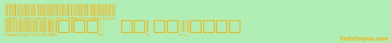V100002 Font – Orange Fonts on Green Background