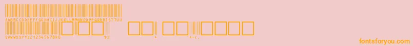 V100002 Font – Orange Fonts on Pink Background