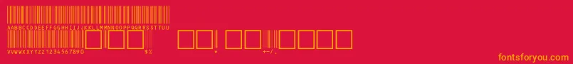 Шрифт V100002 – оранжевые шрифты на красном фоне