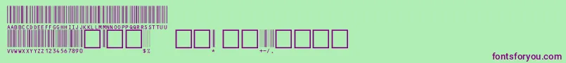 V100002 Font – Purple Fonts on Green Background