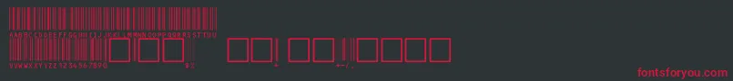 フォントV100002 – 黒い背景に赤い文字