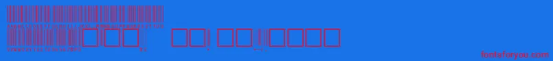 V100002 Font – Red Fonts on Blue Background
