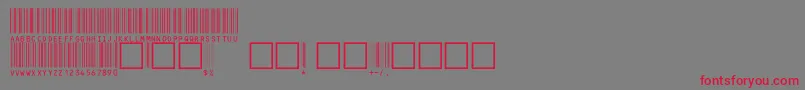 フォントV100002 – 赤い文字の灰色の背景