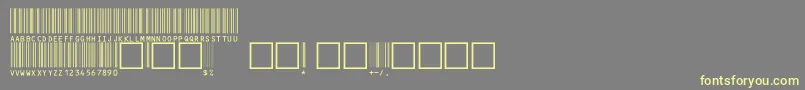 フォントV100002 – 黄色のフォント、灰色の背景
