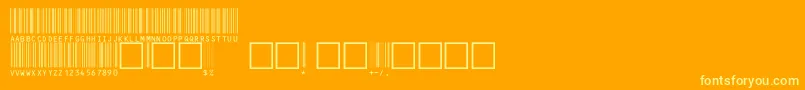 V100002 Font – Yellow Fonts on Orange Background