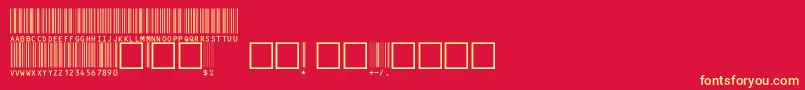 V100002 Font – Yellow Fonts on Red Background