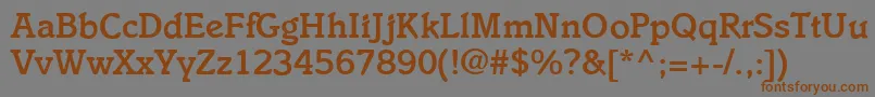 I831SlabBold Font – Brown Fonts on Gray Background