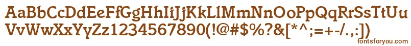 I831SlabBold Font – Brown Fonts on White Background