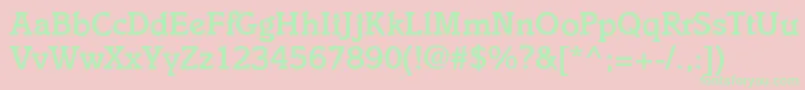 I831SlabBold Font – Green Fonts on Pink Background