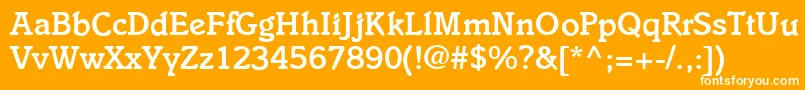 I831SlabBold Font – White Fonts on Orange Background