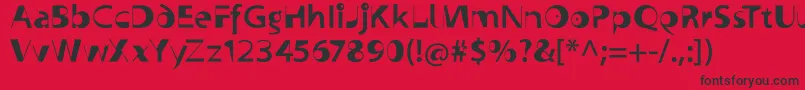 Supersansstrange Font – Black Fonts on Red Background