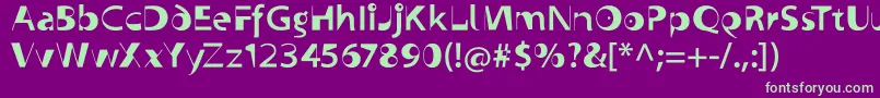 Supersansstrange Font – Green Fonts on Purple Background