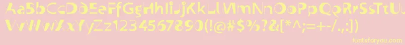 Supersansstrange Font – Yellow Fonts on Pink Background