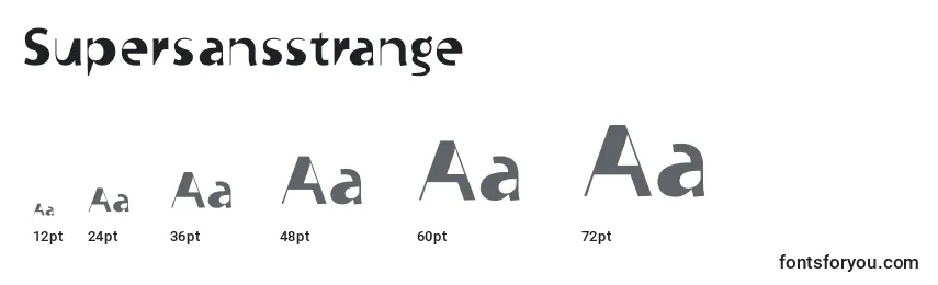 Размеры шрифта Supersansstrange
