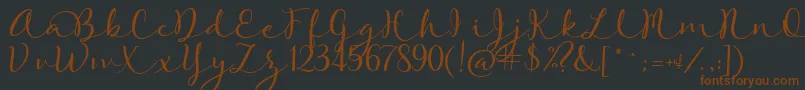 Шрифт RoseOfBaltimore – коричневые шрифты на чёрном фоне