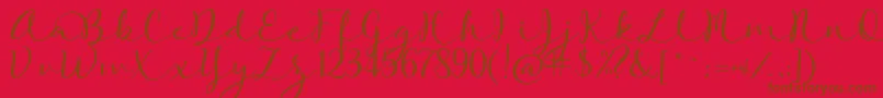 RoseOfBaltimore Font – Brown Fonts on Red Background