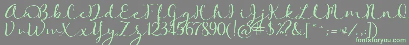 RoseOfBaltimore Font – Green Fonts on Gray Background