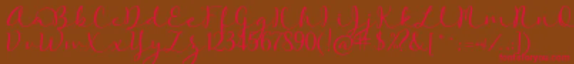 RoseOfBaltimore Font – Red Fonts on Brown Background