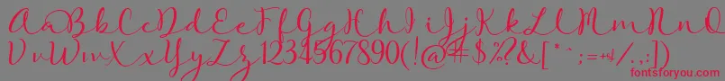RoseOfBaltimore Font – Red Fonts on Gray Background