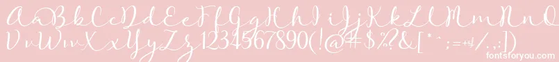 RoseOfBaltimore Font – White Fonts on Pink Background