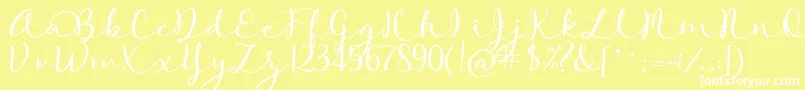 RoseOfBaltimore Font – White Fonts on Yellow Background