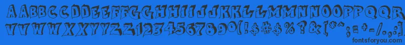 AfterCheretBold Font – Black Fonts on Blue Background