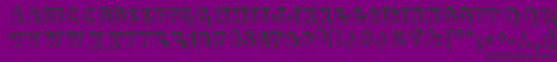 フォントAfterCheretBold – 紫の背景に黒い文字