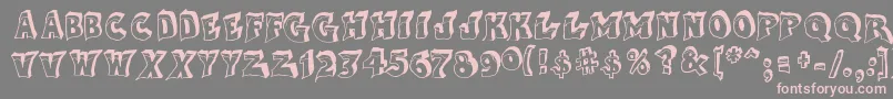 AfterCheretBold Font – Pink Fonts on Gray Background