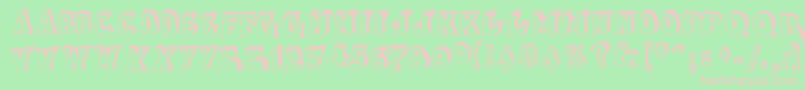 AfterCheretBold Font – Pink Fonts on Green Background