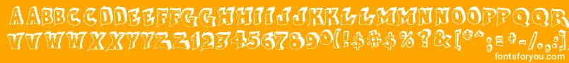 AfterCheretBold Font – White Fonts on Orange Background