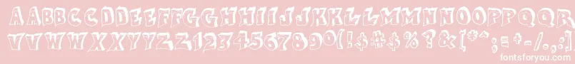 AfterCheretBold Font – White Fonts on Pink Background