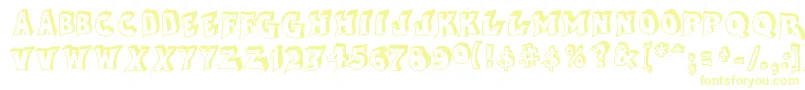 AfterCheretBold Font – Yellow Fonts on White Background