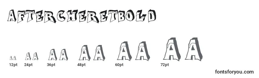 Размеры шрифта AfterCheretBold