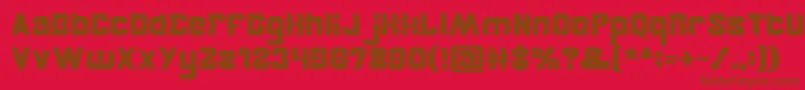 Fonte BrotherBold – fontes marrons em um fundo vermelho