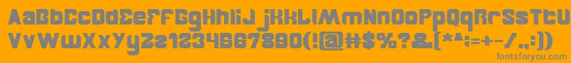 BrotherBold Font – Gray Fonts on Orange Background