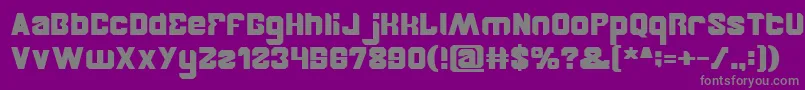 フォントBrotherBold – 紫の背景に灰色の文字