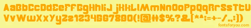 BrotherBold Font – Orange Fonts on Yellow Background