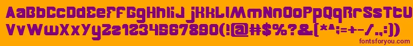 BrotherBold Font – Purple Fonts on Orange Background