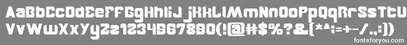 フォントBrotherBold – 灰色の背景に白い文字